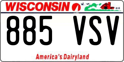 WI license plate 885VSV