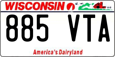 WI license plate 885VTA