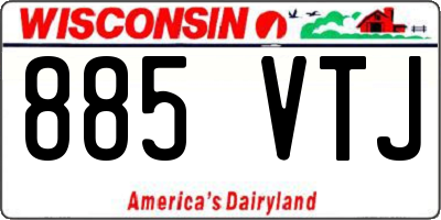 WI license plate 885VTJ
