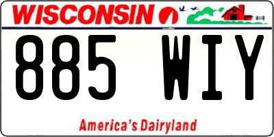 WI license plate 885WIY