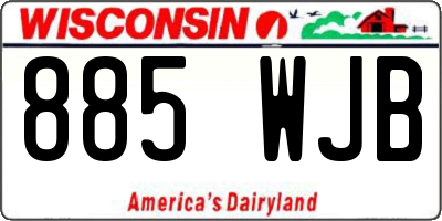WI license plate 885WJB