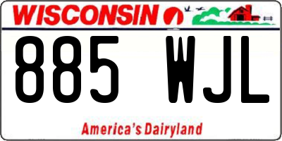 WI license plate 885WJL
