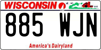 WI license plate 885WJN