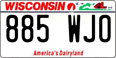 WI license plate 885WJO