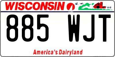 WI license plate 885WJT