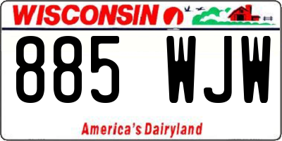 WI license plate 885WJW