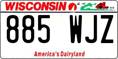 WI license plate 885WJZ