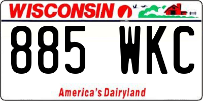 WI license plate 885WKC