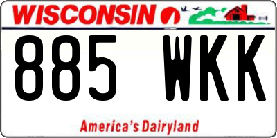 WI license plate 885WKK