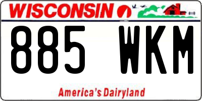 WI license plate 885WKM