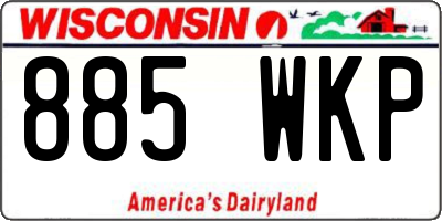 WI license plate 885WKP