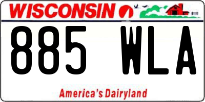 WI license plate 885WLA