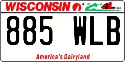 WI license plate 885WLB