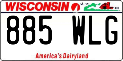 WI license plate 885WLG