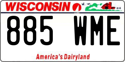WI license plate 885WME