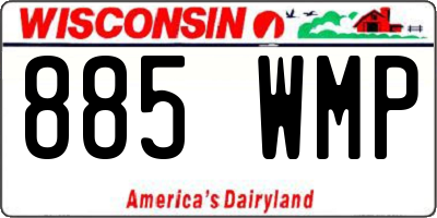 WI license plate 885WMP