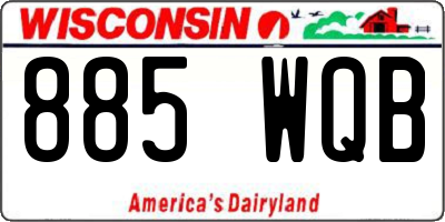 WI license plate 885WQB