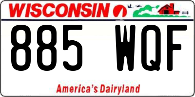 WI license plate 885WQF