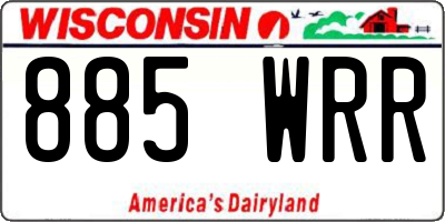 WI license plate 885WRR