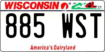 WI license plate 885WST