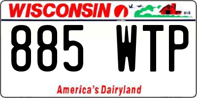 WI license plate 885WTP