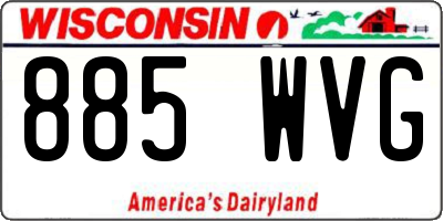 WI license plate 885WVG