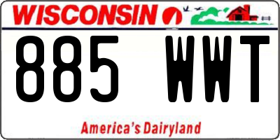 WI license plate 885WWT