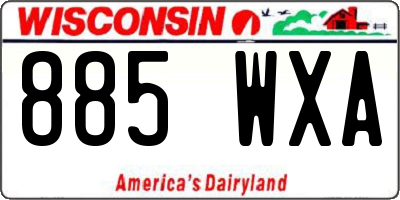 WI license plate 885WXA