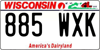 WI license plate 885WXK
