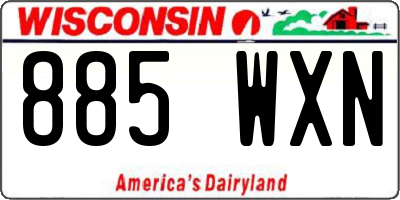 WI license plate 885WXN