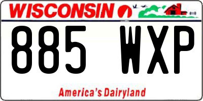 WI license plate 885WXP