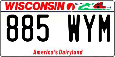 WI license plate 885WYM