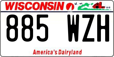 WI license plate 885WZH