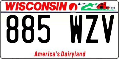 WI license plate 885WZV