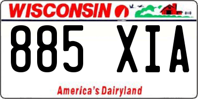 WI license plate 885XIA