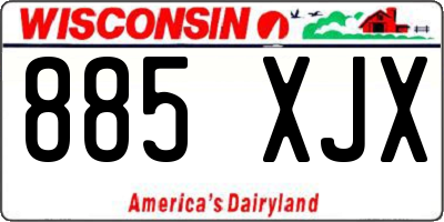 WI license plate 885XJX