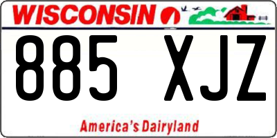 WI license plate 885XJZ