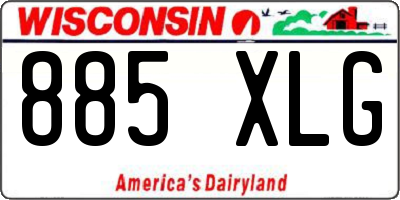 WI license plate 885XLG