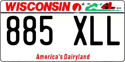 WI license plate 885XLL