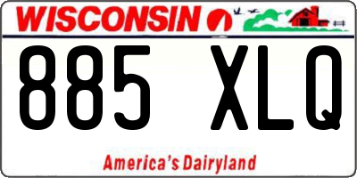 WI license plate 885XLQ