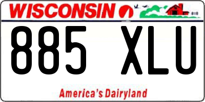 WI license plate 885XLU