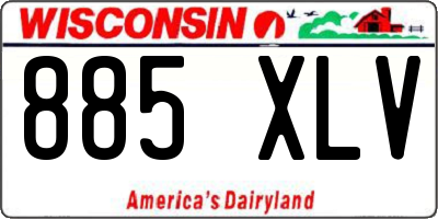 WI license plate 885XLV