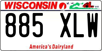 WI license plate 885XLW