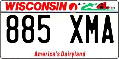 WI license plate 885XMA