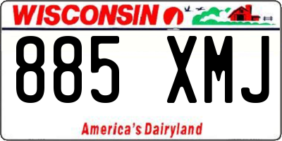 WI license plate 885XMJ