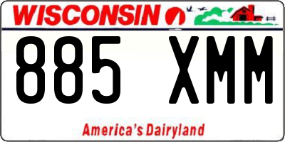 WI license plate 885XMM