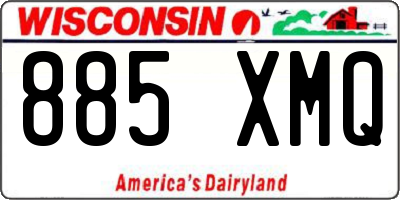 WI license plate 885XMQ