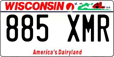 WI license plate 885XMR