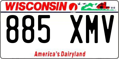WI license plate 885XMV