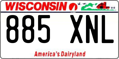 WI license plate 885XNL